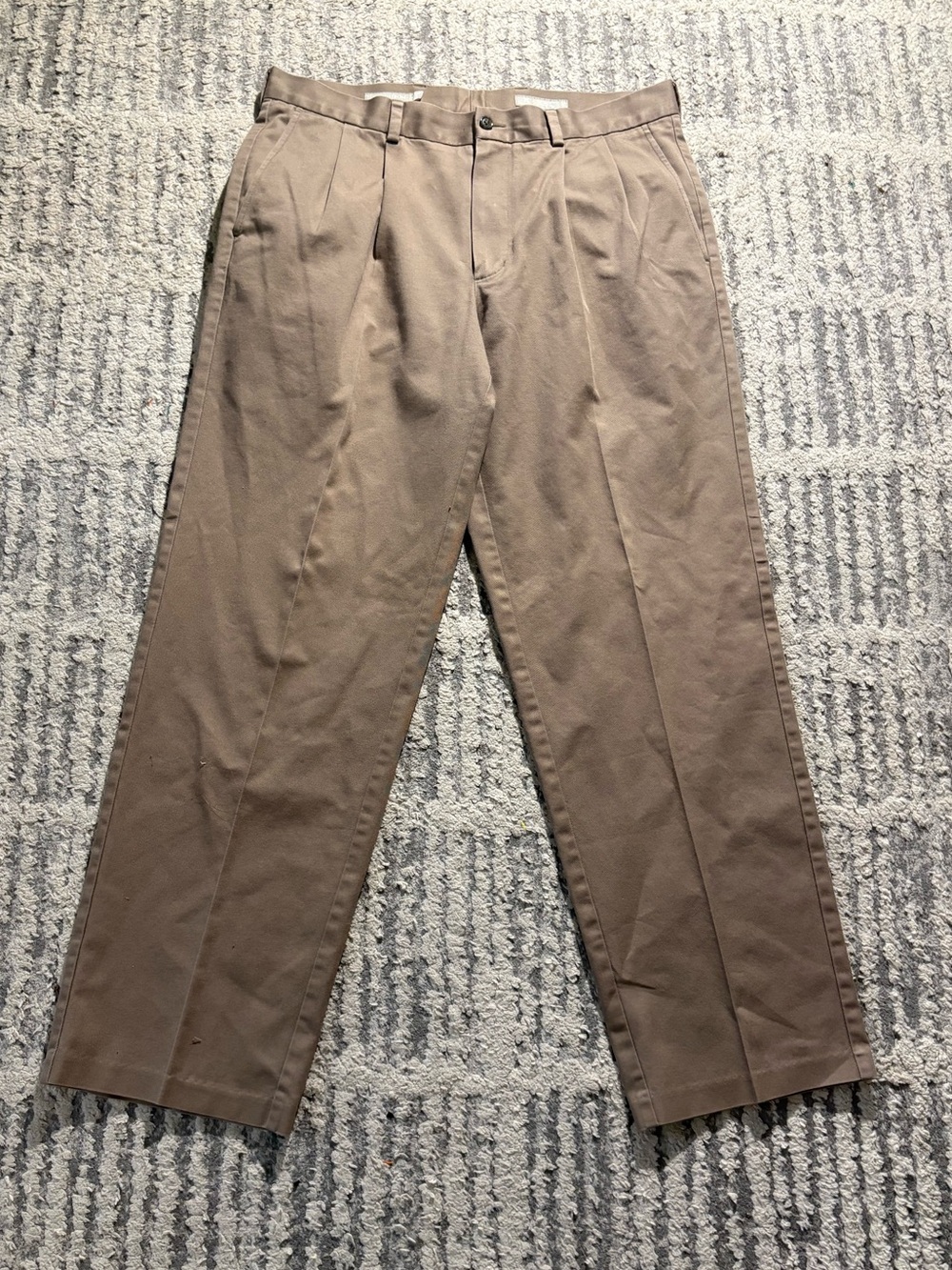 Nordstrom tan khaki smart pants trousers size 36x32